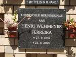 FERREIRA Henri Wehmeyer 1942-2009