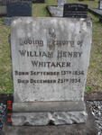 WHITAKER William Henry 1856-1934