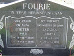 FOURIE Pieter 1909-1998 & Jacoba 1911-1992