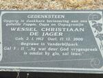JAGER Wessel Christiaan, de 1912-2000