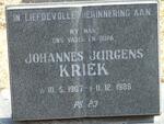 KRIEK Johannes Jurgens 1907-1988