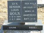 ROUX Ryk Hendrik Louis 1928-1988