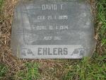 EHLERS David F. 1899-1974