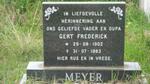 MEYER Gert Frederick 1902-1983