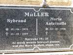 MULLER Sybrand 1935-2009 & Marie Antoinette 1936-