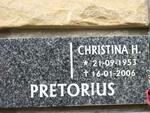PRETORIUS Christina H. 1953-2006