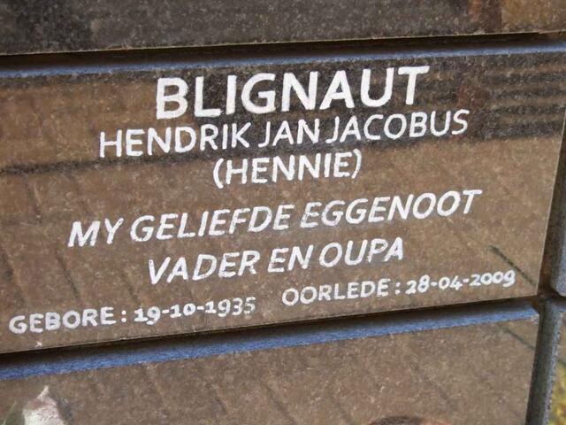 BLIGNAUT Hendrik Jan Jacobus 1935-2009