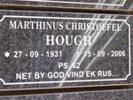 HOUGH Marthinus Christoffel 1931-2006
