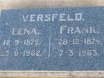 VERSFELD Frank 1874-1963 & Lena 1875-1962