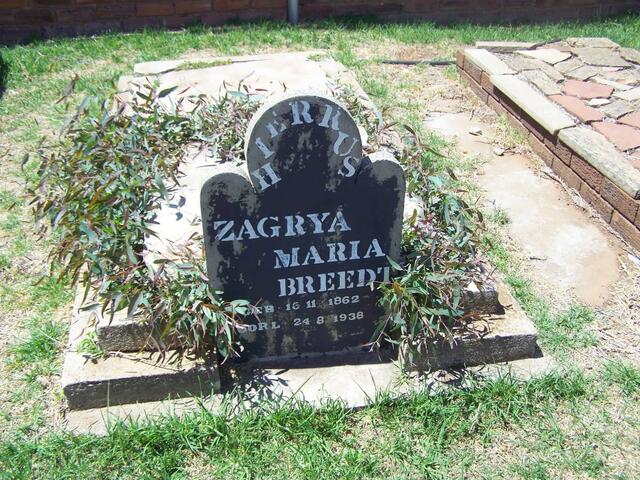 BREEDT Zagrya Maria 1862-1938