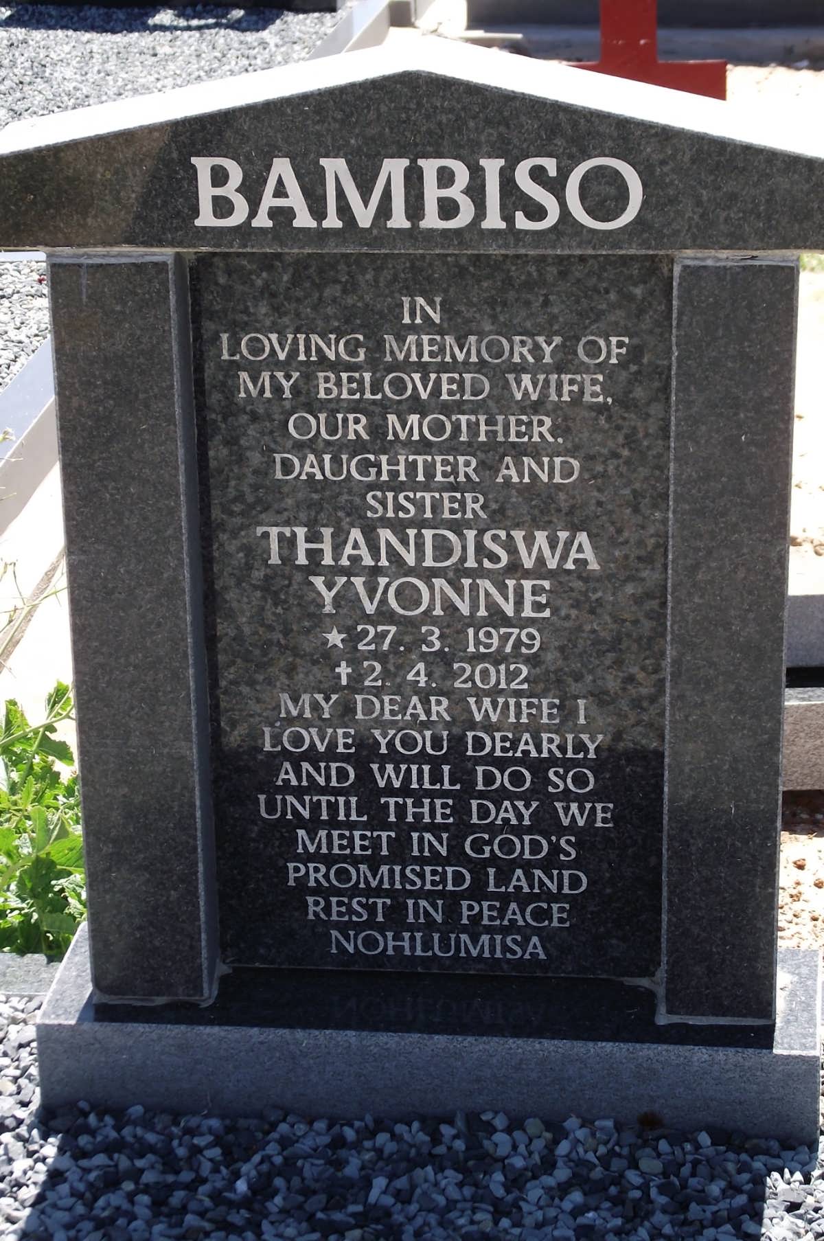 BAMBISO Thandiswa Yvonne 1979-2012