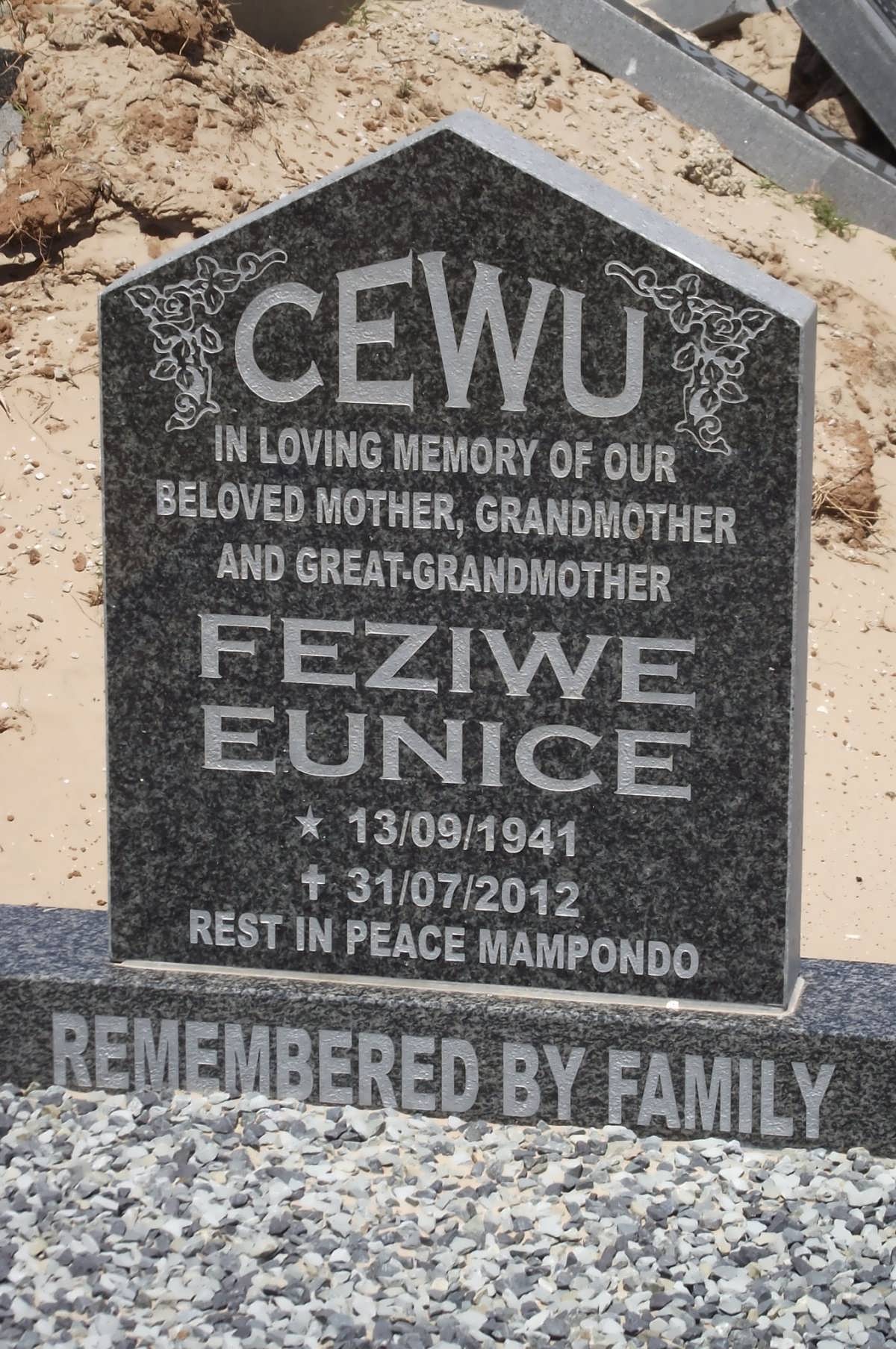 CEWU Feziwe Eunice 1941-2012