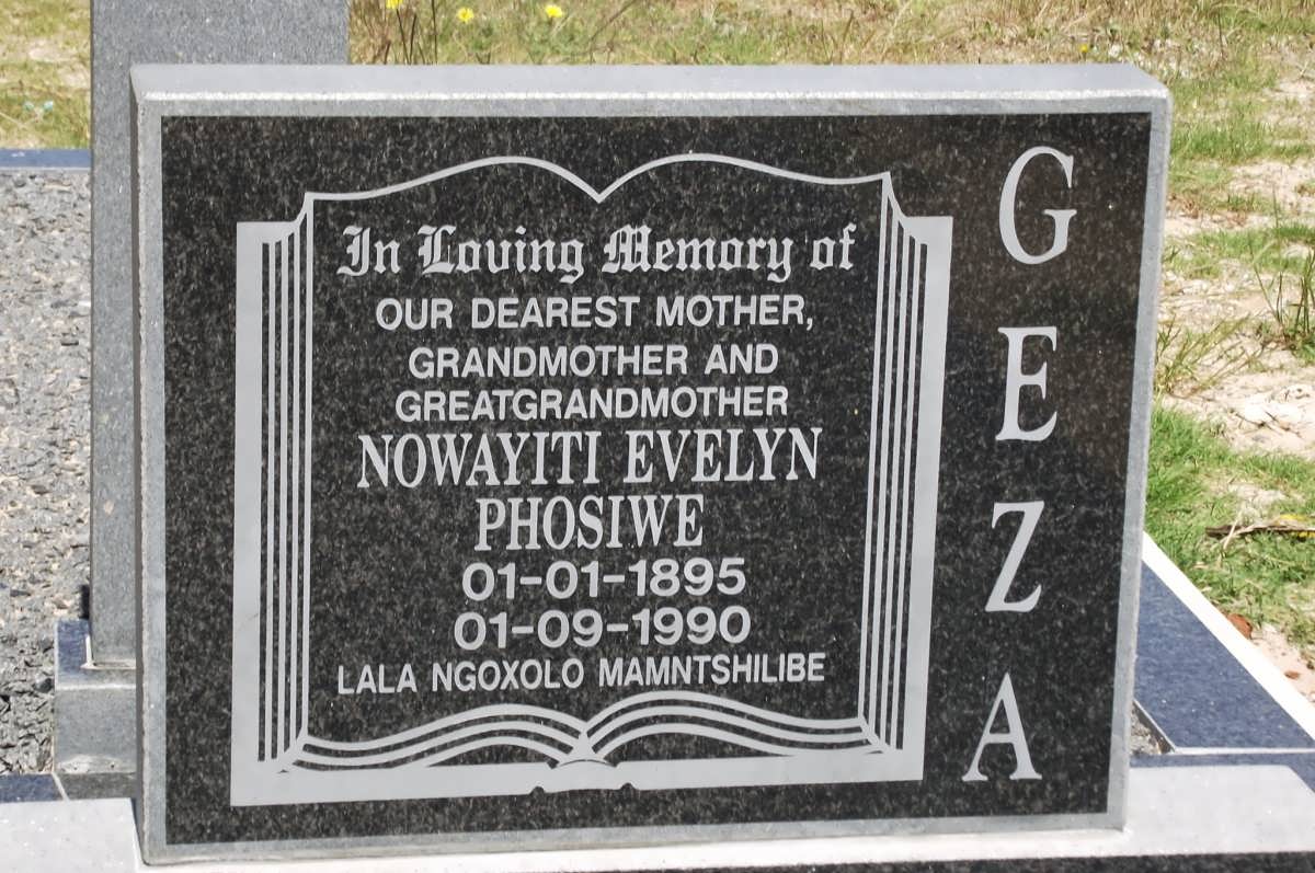GEZA Nowayiti Evelyn Phosiwe 1895-1990