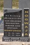 NOGWAJA Nomfundo 1967-2012