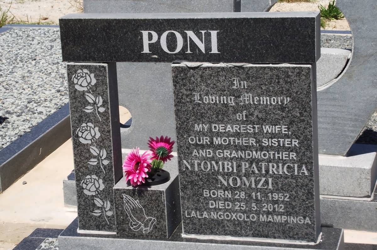 PONI Ntombi Patricia Nomzi 1952-2012