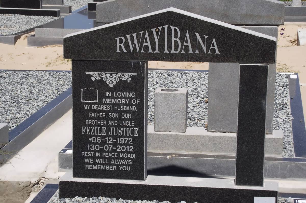 RWAYIBANA Fezile Justice 1972-2012