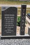 TYOKOLO Nonzukiso Margaret 1940-2012