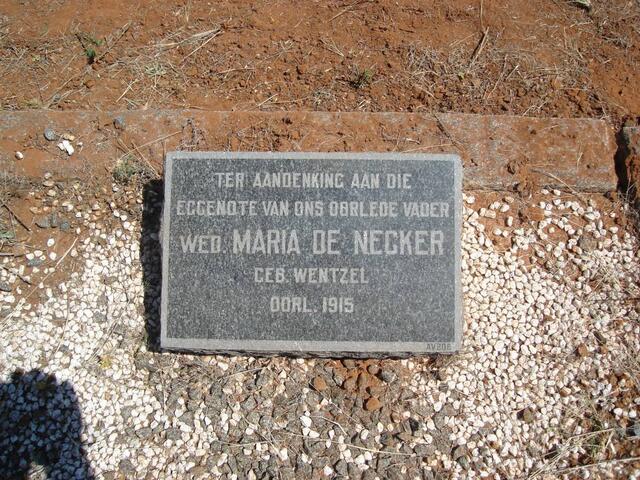 NECKER Maria, de nee WENTZEL -1915