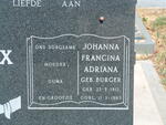 ROUX Johanna Francina Adriana, le nee BURGER 1912-1993