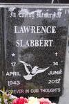 SLABBERT Lawrence 1943-2012