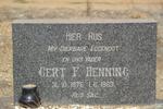 HENNING Gert F. 1876-1963