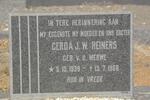 REINERS Gerda J.W. nee V.D. MERWE 1938-1968