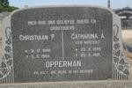 OPPERMAN Christiaan P. 1888-1969 & Catharina A. MOSTERT 1895-1991