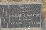 MAARTENS Angeline E. nee HOLLOWAY 1916-1957