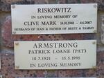 RISKOWITZ Clive Mark 1948-2007 :: ARMSTRONG Patrick Loane 1921-1995