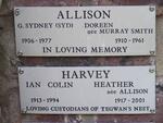 ALLISON G. Sydney 1906-1977 & Doreen MURRAY SMITH 1910-1961 :: HARVEY Ian Colin 1913-1994 & Heather ALLISON 1917-2001