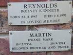 REYNOLDS Rodney Kenneth 1947-1995 :: MARTIN Dwane Mark 1956-1984