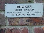 BOWKER Leith Harold 1921-2002