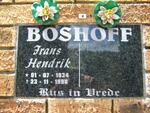BOSHOFF Frans Hendrik 1934-1998
