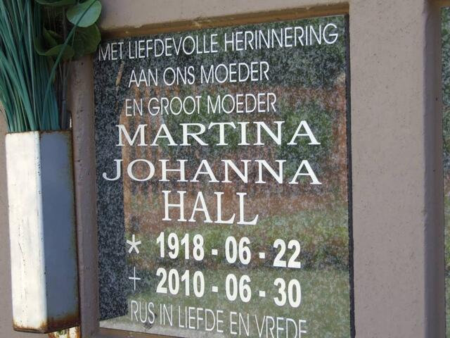 HALL Martina Johanna 1918-2010