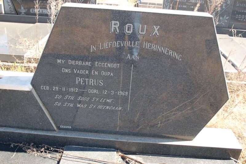 ROUX Petrus 1912-1969