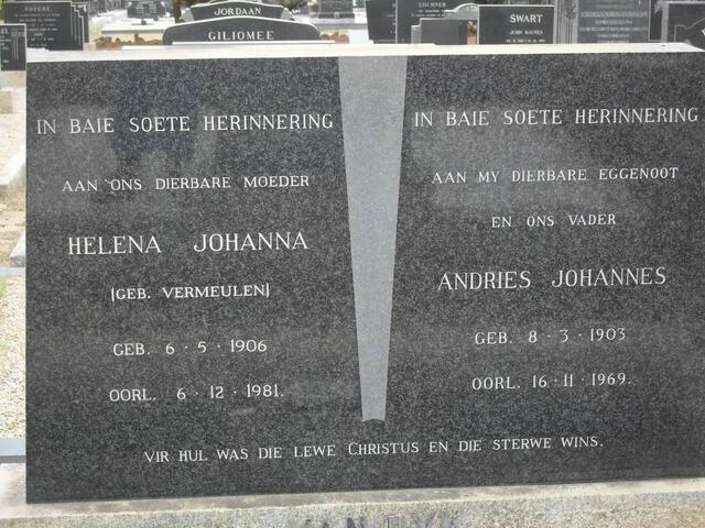 DYK  Andries Johannes, van 1903-1969 & Helena Johanna VERMEULEN 1906-1981