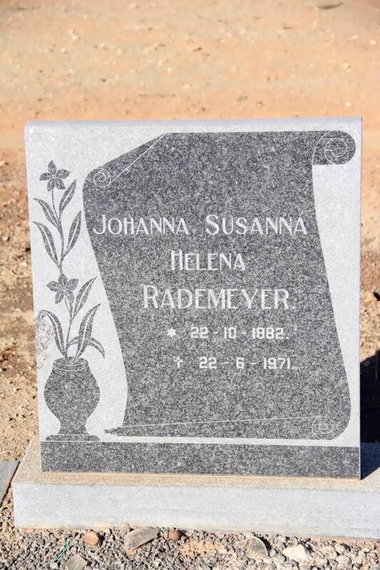 RADEMEYER Johanna Susanna Helena 1882-1971