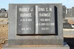 HARMSE Rudolf J. 1903- & Dina C.M. BRITS 1904-1976