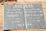 JORDAAN Johannes J. 1908-1988 & Anna D. du TOIT 1907-1986