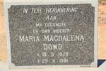 DOWD Maria Magdalena 1929-1981