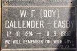 EASBY W.F., Callender 1914-1992