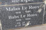 ROUX Malan, le 1916-1996 & Babs 1919-1998