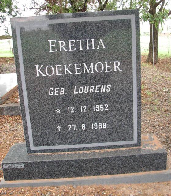 KOEKEMOER Eretha nee LOURENS 1952-1998