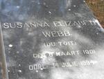 WEBB Susanna Elizabeth nee DU TOIT 1901-1994