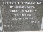 ? Johan Benjamin 1930-1981