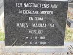 VOSLOO Maria Magdalena 1907-1980