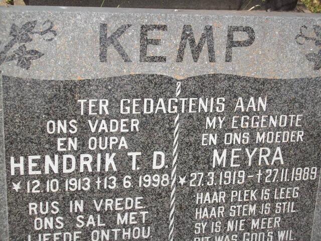 KEMP Hendrik T.D. 1913-1998 & Meyra 1919-1989