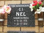 NEL C.J. nee DU PREEZ 1918-2010