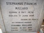 MILLARD Stephanus Francis 1876-1938 & Johanna 1870-1947
