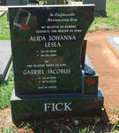 FICK Gabriel Jacobus 1919-2009 & Alida Johanna Lesea 1929-1990